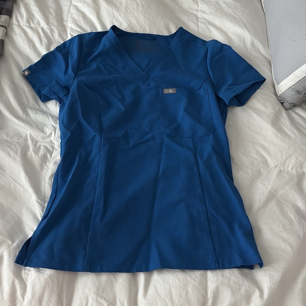 FIGS royal blue scrub top. XS